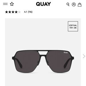 QUAY Backstage Pass Aviator Sunglasses